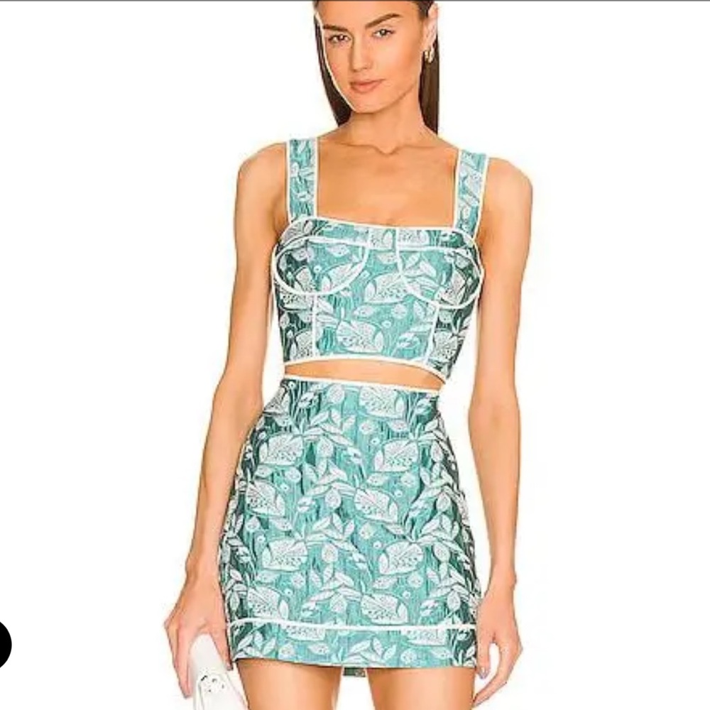 Alexis top and mini skirt set